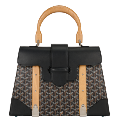 Saigon MM, &pound;2,100, Handbags, Beige/Black, Canvas/Leather, Front view